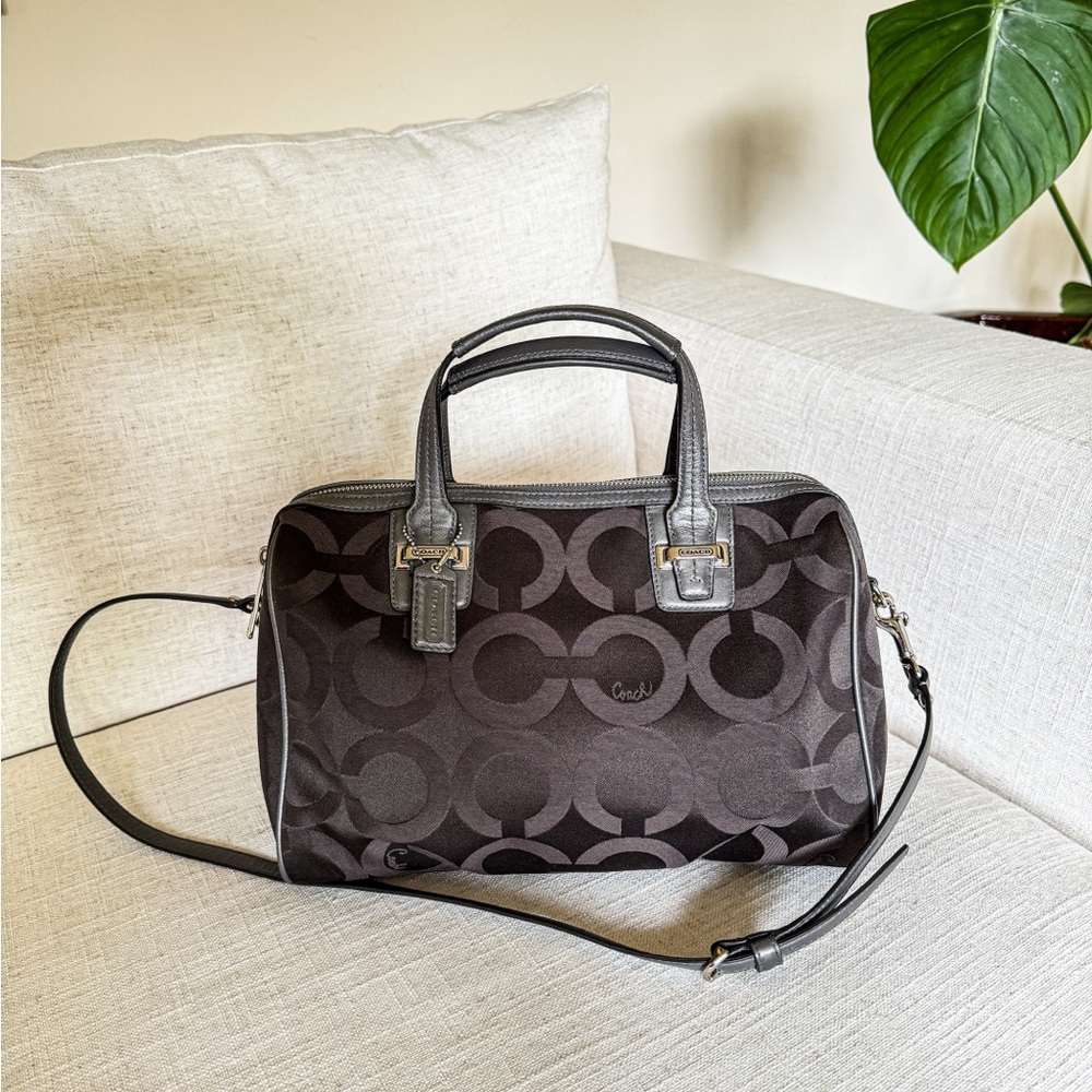COACH F25503 Bag Purse Taylor Satchel Handbag dark gray